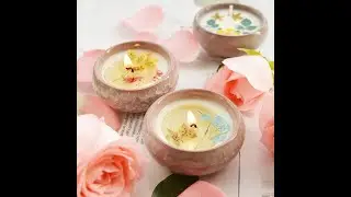 Creative Dried Flower Aromatherapy Candle Ceramic Cup Fragrance Aromatherapy Handmade Soy Candle