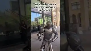 WOULD YOU WEAR A SUIT OF ARMOR TO SCHOOL? #fashion #fitnyc #styling #funny #armorgirl