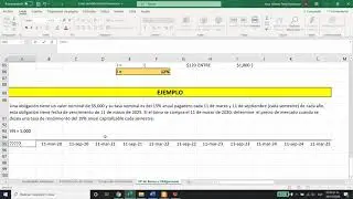 Clase 17. Bonos y Obligaciones. Precio de Mercado en fecha NO cup&oacute;n