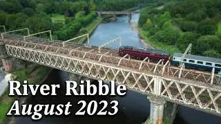 River Ribble - August 2023 #lancashire #preston #drone #dronevideo #river #bridge #railway