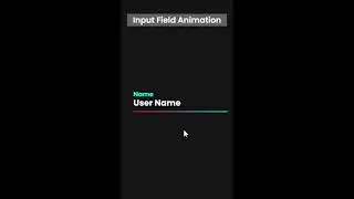 Input Animation Using Pure CSS | Input Label Animation 
