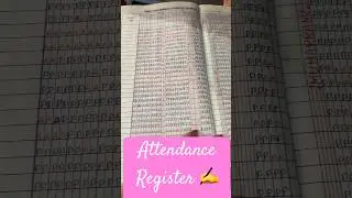 ✍️How to maintain attendance register 📖✍️#attendence #register #youtubeshorts