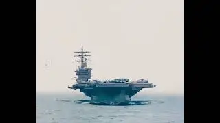 USS Dwight D. Eisenhower astern of USNS Joshua Humphreys T-AO 188