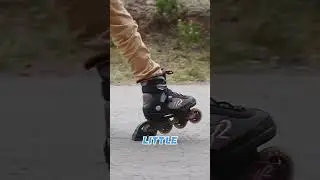 HOW TO USE THE HEEL BRAKE AND PERFORM A T-STOP IN INLINE SKATES #shorts #short