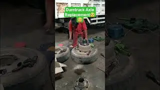 Dumtruck axle replacement//pergantian as roda dumtruck#short#fyp