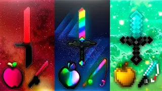 LOS 3 MEJORES TEXTURE PACK RGB en MINECRAFT PVP para SUBIR FPS | 1.8 Rainbow🌈 - Sabo