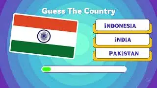 Bulk 7 Purple Blue Fun Illustrative Guess The Country Flag Animated Interactive Game Presentation