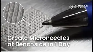 3D Printed 20&micro;m Microneedles at Benchside in 1 Day #CytoClear #cadworks3d
