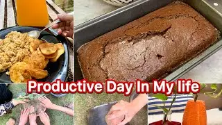 Easy Cake Recipe | Plant Care,Outdoor area cleaning & Baking in a Single Day 😩😩 | Hot Milk Cake