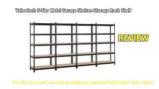 Review Yaheetech 5-Tier Metal Garage Shelves Storage Rack Shelf Unit Boltless Rivet Rack 73.2in H x