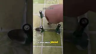 Spinning Coin Experiment with Batteries and Spoons