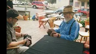 Bob Payne, Drover, plays concertina.