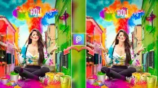 Holi Photo Editing 2022 || PicsArt Special Holi Photo Editing New Trick Holi Photo Editing #holi