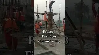 Construction 🏗️🚧 #construction #emperium #maxbond #cst #site #civil #haryana #column #casting #plot