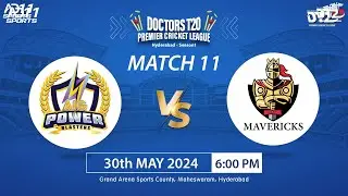 Match 11 || Mavericks v/s AIG Power Blasters || 6pm - 30th May || DT20 HYD&rsquo;24 || AD11 SPORTS