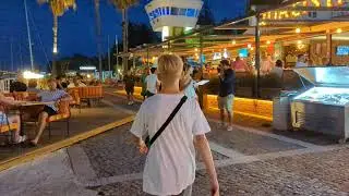 Вечерняя прогулка по Кемеру, Турция. Evening walk in the city of Kemer, Turkey. July 07, 2022.