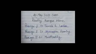 20 may ielts exam reading and listening answers | reading passages name