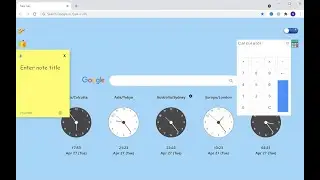 World Clock With Sticky Notes and Calculator Chrome Extension