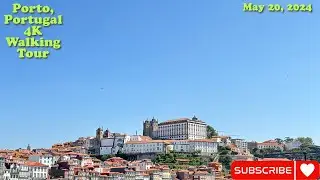 **4K** PORTUGAL | Porto #1 | Luis 1 Bridge and Jardim Do Morro | Walking Tour | May 20, 2024