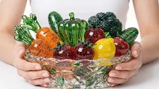 I Made a Salad Out of Glass&hellip; Then Ate It 🤯 | ASMR 4K