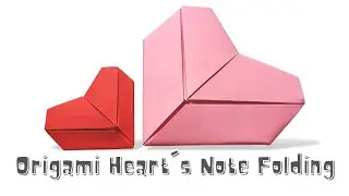 How To Fold a Noted / Letter in Origami Heart Tutorial Super Easy and Fun Heart for Valentine's