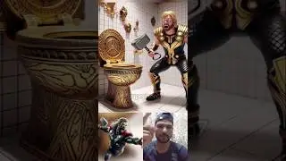 Superheroes See Their Themed Washrooms for the First Time 🔥 #shorts #avengers #aisuperhero #viral