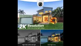 Cinnado 2K Cameras for Home Security-2.4G WiFi Outdoor Camera Wireless