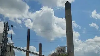 The Springfield, IL Power plant smoke stacks