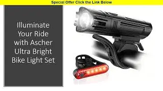 Illuminate Your Ride with Ascher Ultra Bright Bike Light Set