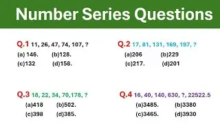 Complete Missing Number Series ll Number Series ll Reasoning Classes ll #ssc #sbiclerk