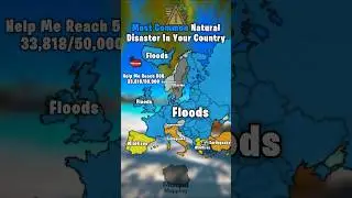 Most Common Natural Disaster In Your Country #map #mapping #geography #shorts