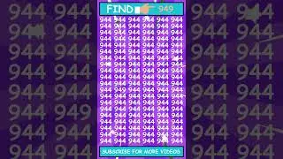 Find The Number 949 #findthenumber #puzzlegames #finding  #numberchallenge  #shorts  #find  #quiz