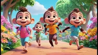 Five Little Monkeys Build a Bright Leaf Playground | Best Nursery Rhymes and Kids Songs Collection