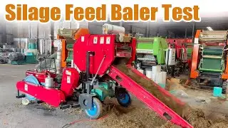 Silage baler wrapper test before shipment | Quality check & performance demo of silage round baler