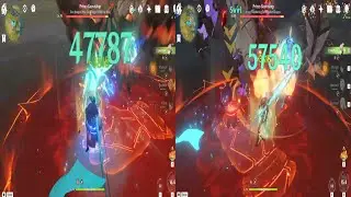 C6 Lynette With and Without C0 Yelan Damage Comparison