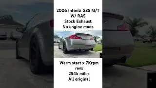 2006 Infiniti G35 Warm Start/Revs - Stock Exhaust *Best Sounding VQ* Brotherly Reviews #shorts #vq35