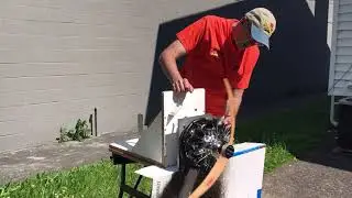 Hand starting and fine tuning a UMS 7cylinder 160cc radial engine.
