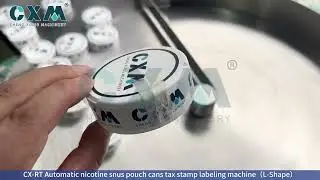 How an L-Shape Tax Stamp Labeling Machine Works for Snus Cans