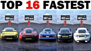 Top 16 FASTEST Jaguar Cars - Forza Horizon 5 | Extremely Downhill Top Speed Battle