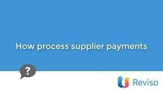 How to process a supplier payment