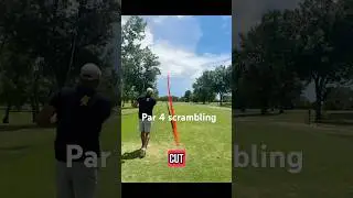 Par 4 golf ⛳️ strategy | Narrated hole breakdown scramble for par #shorts #golf