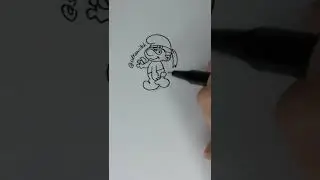 #smurf #cartoon #cute #tutorial #howtodraw #fanart #sasuke#naruto #art #draw #satisfying #anime