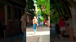 Una chica caminando por las calles de Barcelona | Cinematic