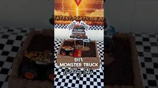 The cutest diy monster truck cake! 🎂 #monstertrucks #diycake #bakewithme