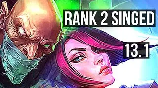 SINGED vs FIORA (TOP) | Rank 2 Singed, 6/2/18, 400+ games, Dominating | EUW Grandmaster | 13.1