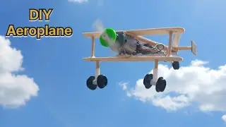 DIY making an Amazing electric plane . Dc motor plane.
