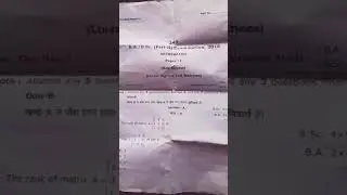 B.A./B.Sc.2nd year 2018 mathematics paper1st