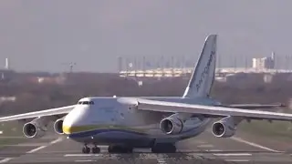 ᴴᴰ ✈ Antonov AN-124 HEAD ON Landing