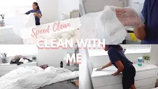 CLEAN WITH ME | 5 MINUTE SPEED CLEAN | BEDROOM