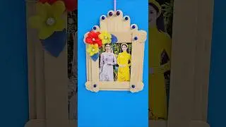 Photo Frame With Ice Cream Sticks #shorts #crafts #diy
